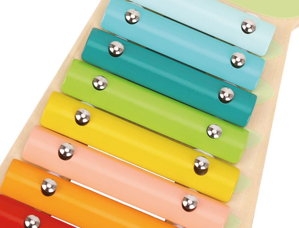 JOGO INFANTIL IMAGINOVO MADEIRA XILOFONE INSTRUMENTO MUSICAL CROCODILO +18 MESES 28X14,8X2,5CM