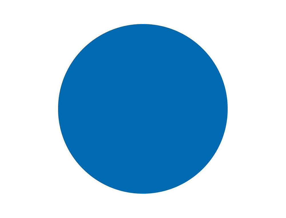 ETIQUETAS ESCOLAR LIDERPAPEL AUTOADESIVAS CIRCULOS 15 MM AZUL ROLO DE 2500 UNIDADES EM CAIXA DE CARTAO