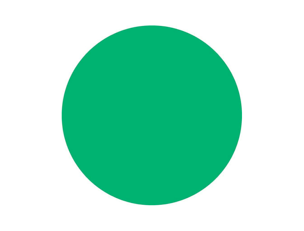 ETIQUETAS ESCOLAR LIDERPAPEL AUTOADESIVAS CIRCULOS 15 MM VERDE ROLO DE 2500 UNIDADES EM CAIXA DE CARTAO