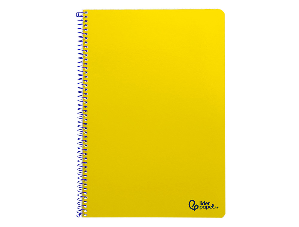 CADERNO ESPIRAL LIDERPAPEL DIN A4 SMART CAPA SUAVE 80 F 75GR PAUTADO COM MARGEM COR AMARELO