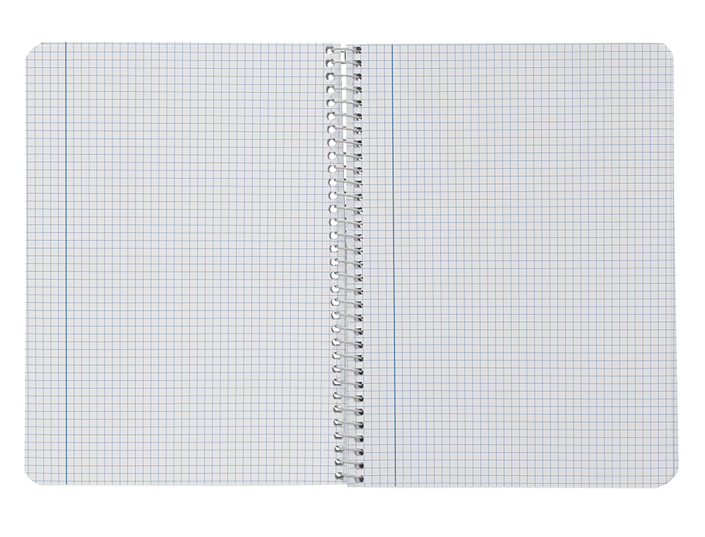 CADERNO ESPIRAL LIDERPAPEL DIN A5 SMART CAPA SUAVE 80 F 75 GR QUADRICULA 5MM COM MARGEM CORES SORTIDAS
