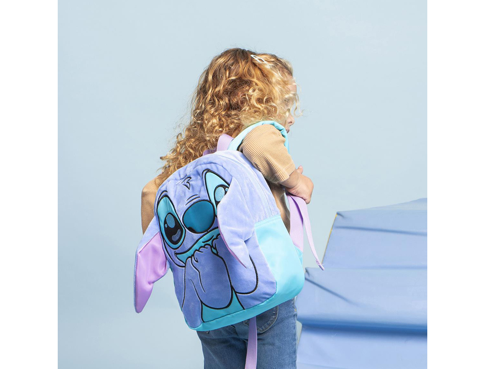 MOCHILA INFANTIL CERDA PERSONAGEM APLICACOES STITCH 210X270X90 MM