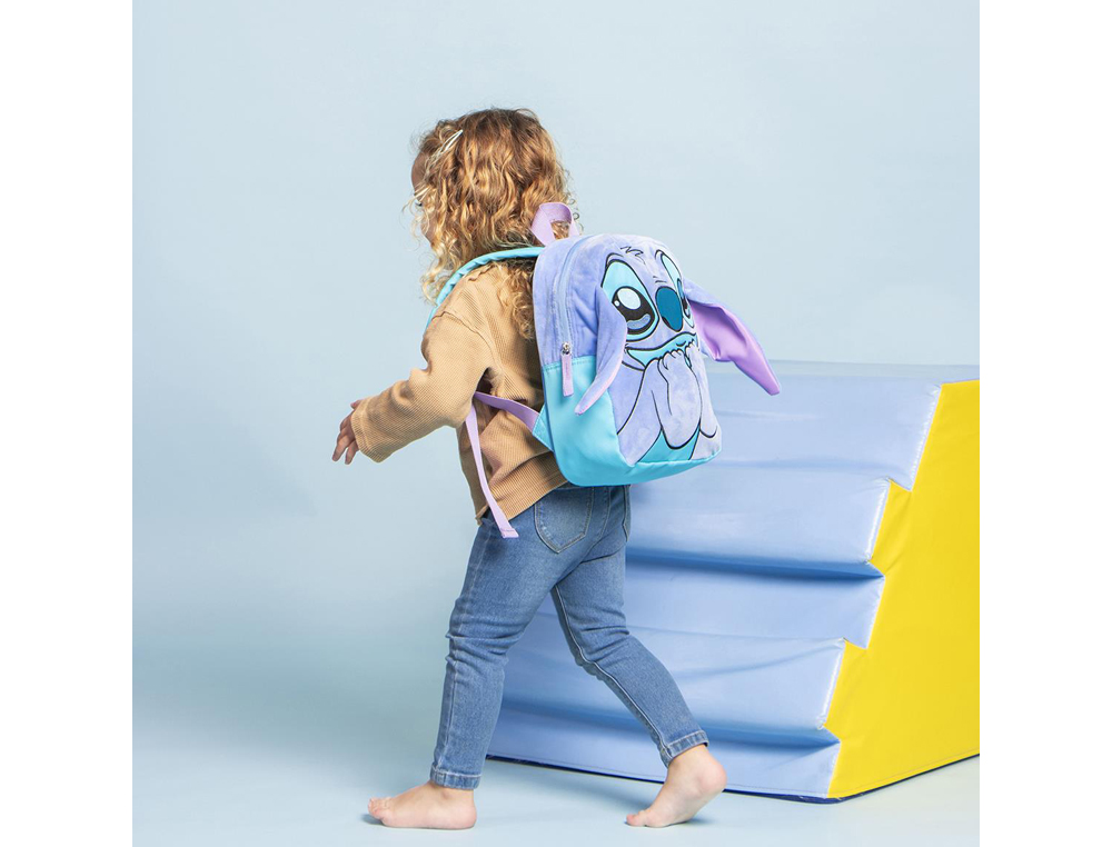 MOCHILA INFANTIL CERDA PERSONAGEM APLICACOES STITCH 210X270X90 MM