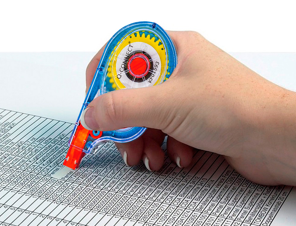 CORRETOR FITA BRANCA Q-CONNECT 5 MM X 8 MT EM BLISTER