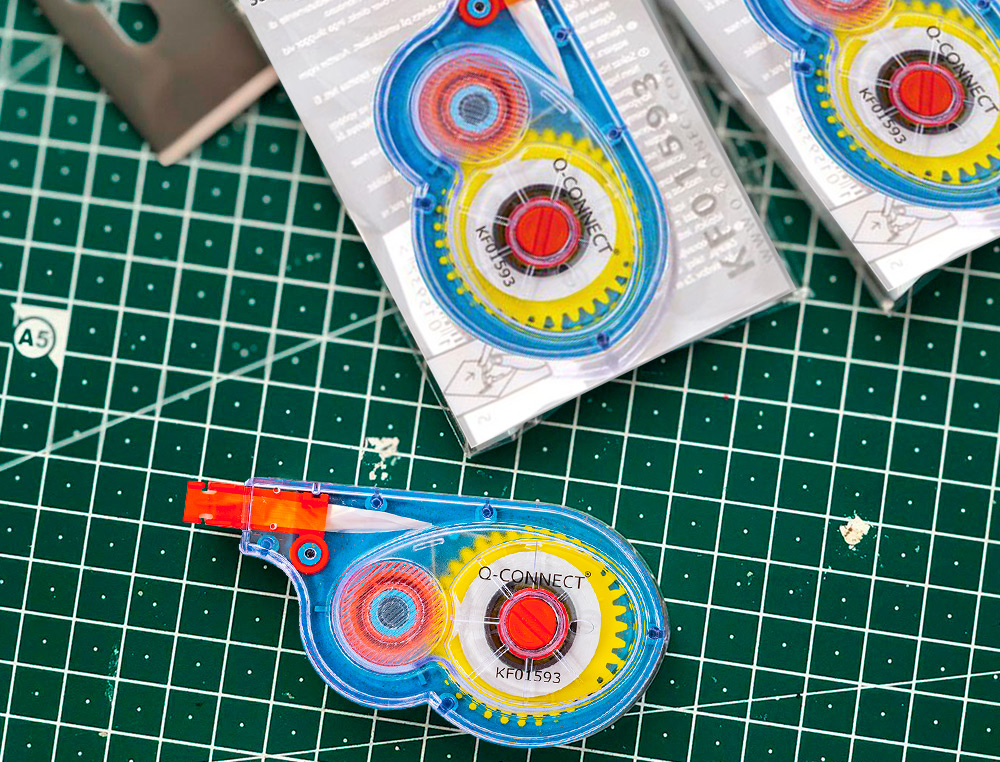 CORRETOR FITA BRANCA Q-CONNECT 5 MM X 8 MT EM BLISTER