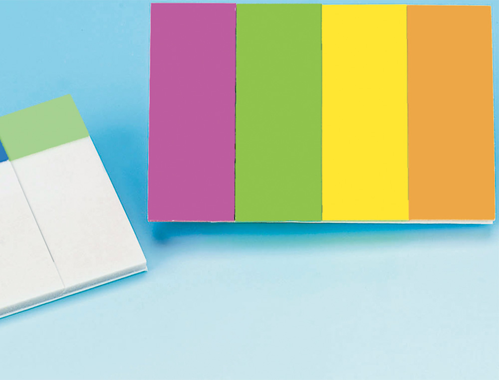 BANDAS SEPARADORAS Q-CONNECT INDEX PACK DE 4 CORES FLUORESCENTES