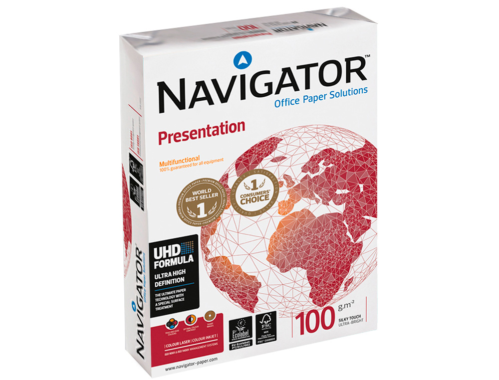 PAPEL FOTOCOPIA NAVIGATOR DIN A4 100 GR EMBALAGEM DE 500 FOLHAS