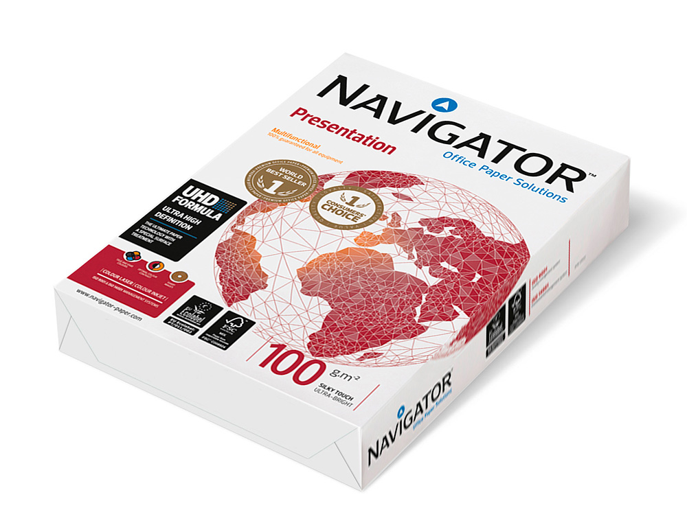 PAPEL FOTOCOPIA NAVIGATOR DIN A4 100 GR EMBALAGEM DE 500 FOLHAS