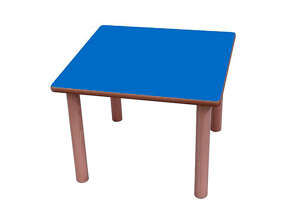 MESA MADEIRA MOBETUC T2 QUADRADA COM TAMPA LAMINADA FAIA80X80 CM