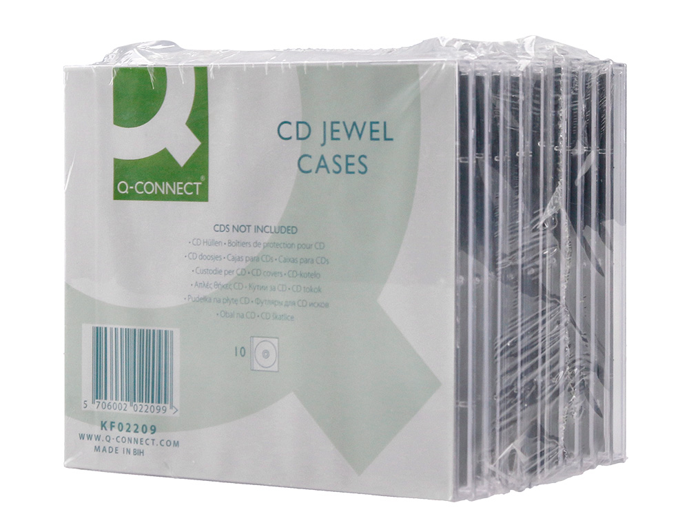 CAIXA Q-CONNECT PARA CD / DVD PACK COM 10 UNIDADES