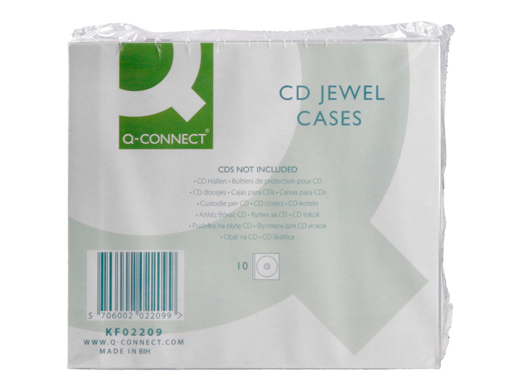 CAIXA Q-CONNECT PARA CD / DVD PACK COM 10 UNIDADES