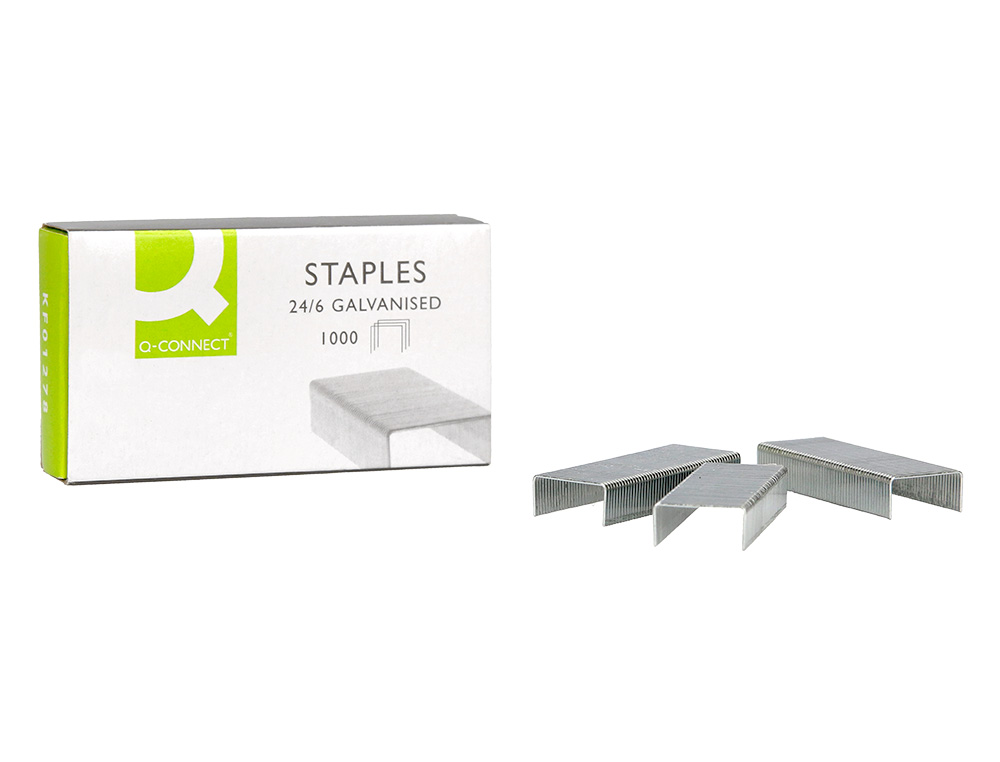 AGRAFES Q-CONNECT GALVANIZADOS 22/6 24/6 CAIXA 1000 UNIDADES
