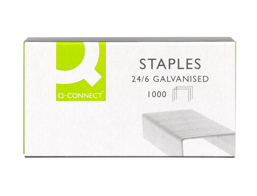 AGRAFES Q-CONNECT GALVANIZADOS 22/6 24/6 CAIXA 1000 UNIDADES