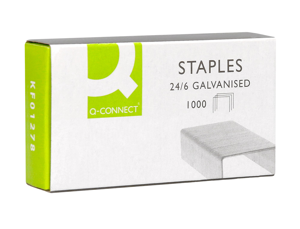 AGRAFES Q-CONNECT GALVANIZADOS 22/6 24/6 CAIXA 1000 UNIDADES