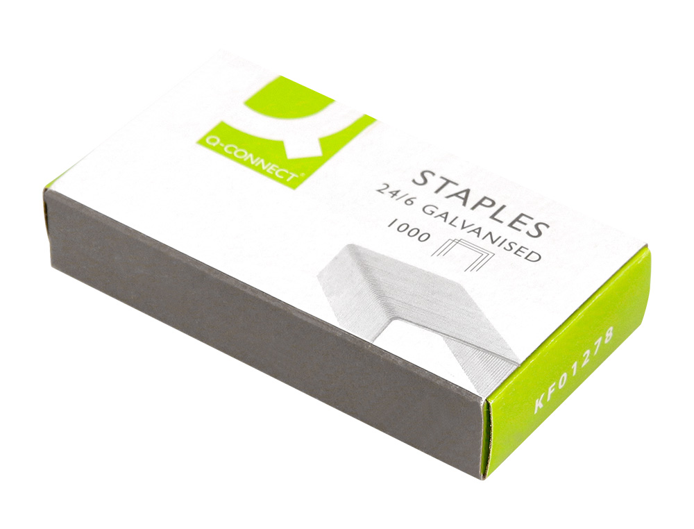 AGRAFES Q-CONNECT GALVANIZADOS 22/6 24/6 CAIXA 1000 UNIDADES
