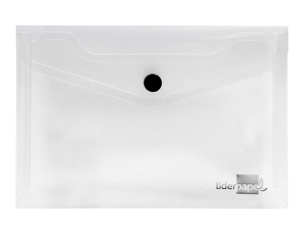 BOLSA PORTA DOCUMENTOS LIDERPAPEL COM MOLA DIN A6 CRISTAL
