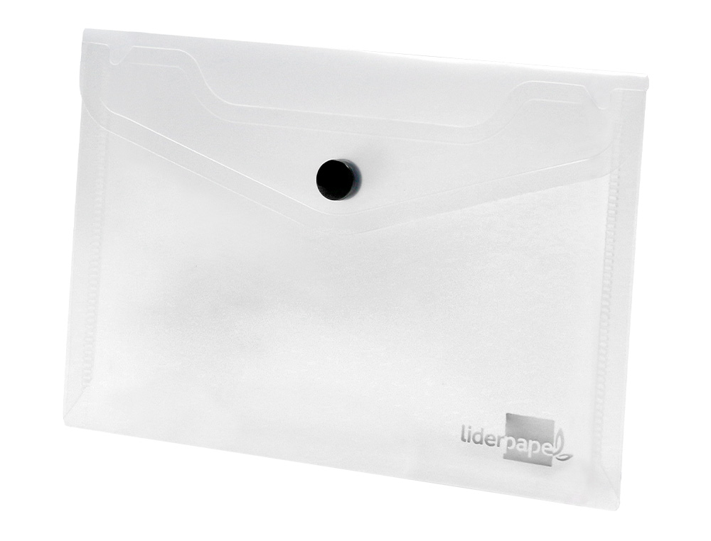 BOLSA PORTA DOCUMENTOS LIDERPAPEL COM MOLA DIN A6 CRISTAL