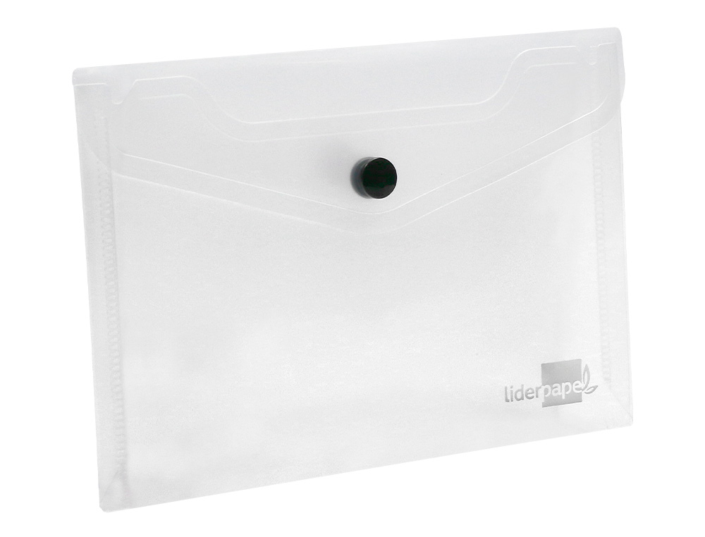 BOLSA PORTA DOCUMENTOS LIDERPAPEL COM MOLA DIN A6 CRISTAL