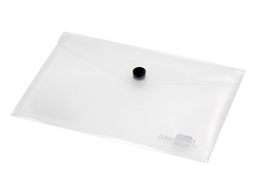 BOLSA PORTA DOCUMENTOS LIDERPAPEL COM MOLA DIN A6 CRISTAL