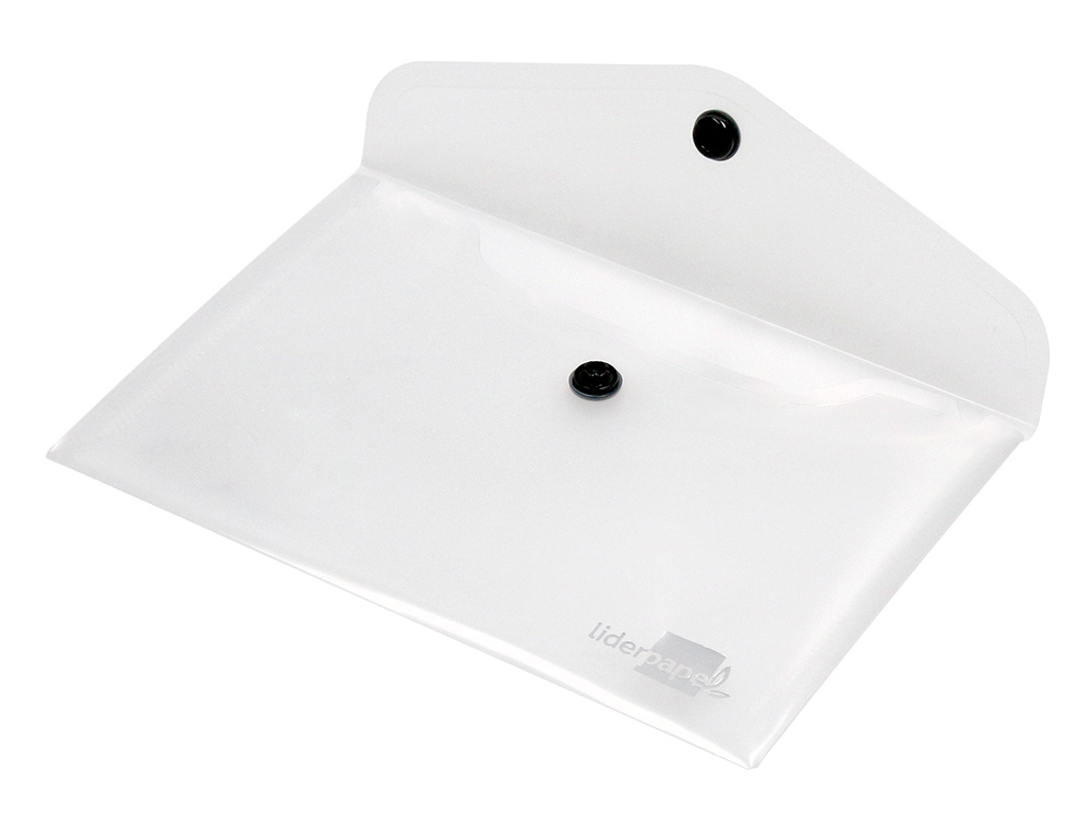 BOLSA PORTA DOCUMENTOS LIDERPAPEL COM MOLA DIN A6 CRISTAL