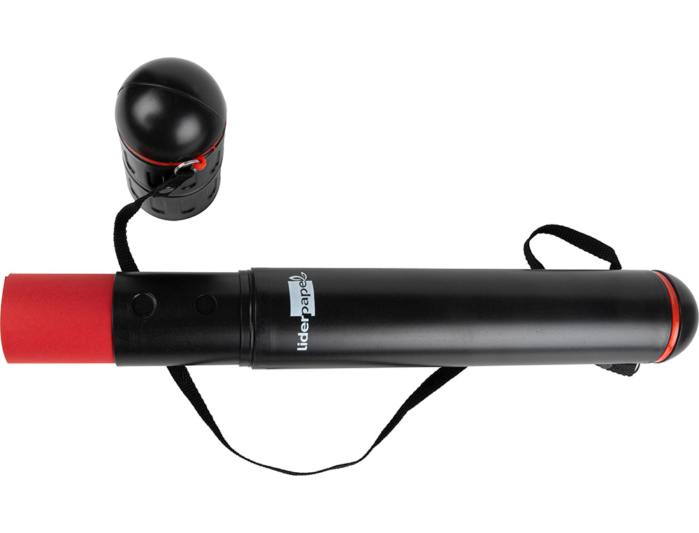 TUBO PORTA DESENHOS PLASTICO 40 CM PRETO