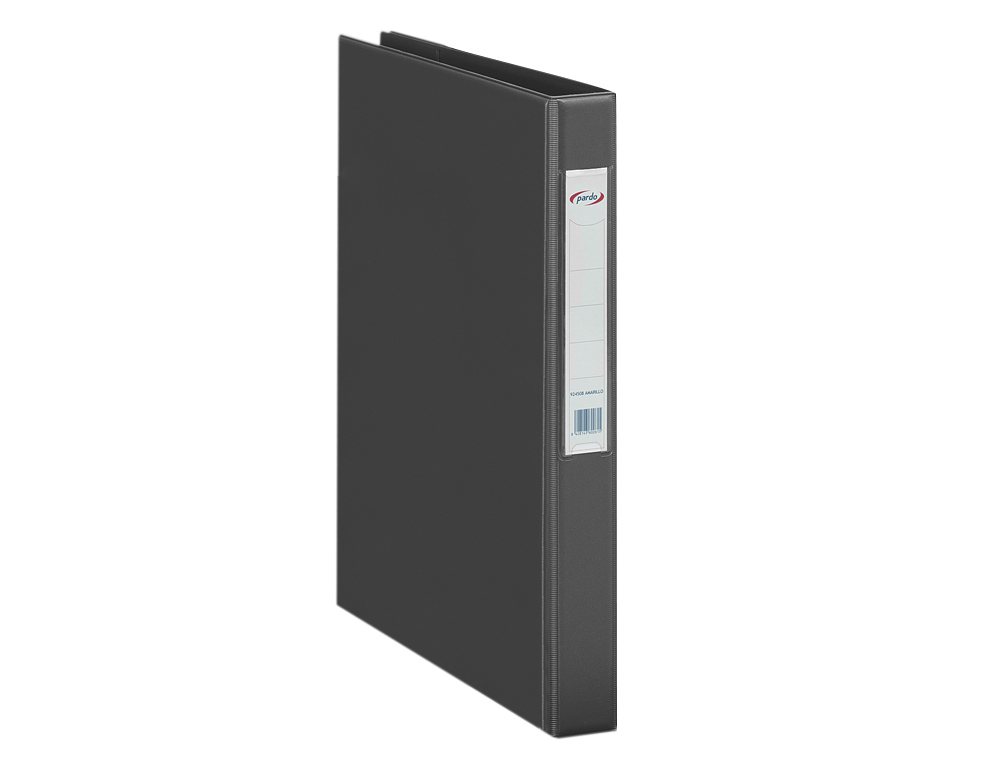 PASTA 2 ANEIS 40 MM PLASTICO PARDO FOLIO PRETO