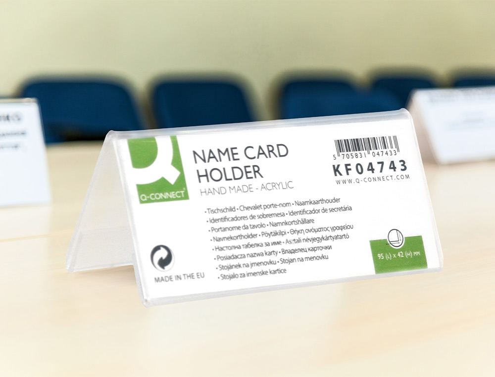 IDENTIFICADORES SECRETARIA Q-CONNECT METRACRILATO 95X42MM