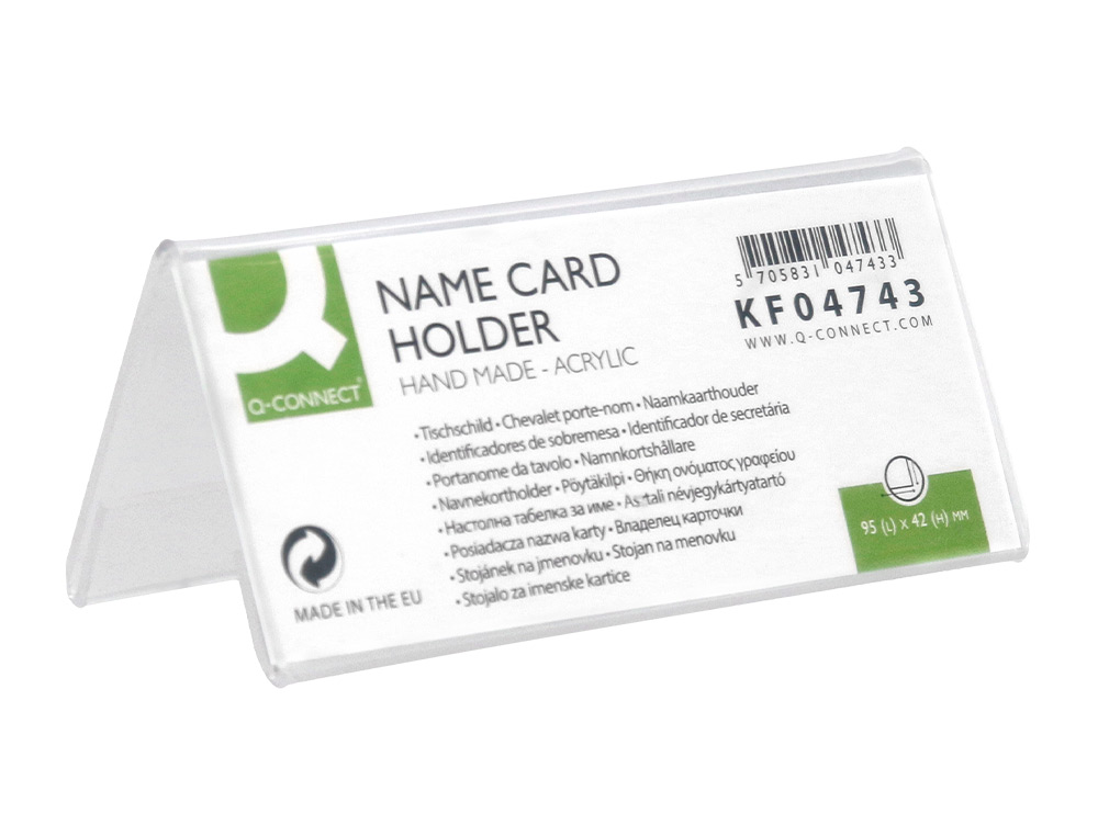 IDENTIFICADORES SECRETARIA Q-CONNECT METRACRILATO 95X42MM