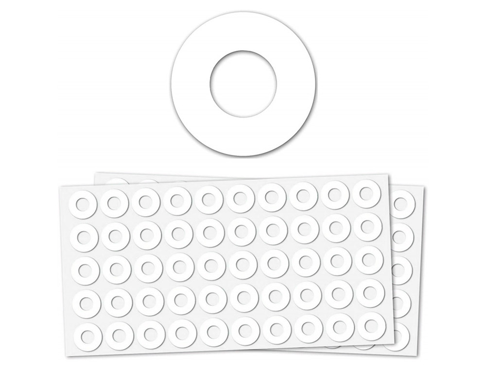 ARGOLAS AUTOADESIVA LIDERPAPEL BRANCAS BOLSA COM 5 FOLHAS
