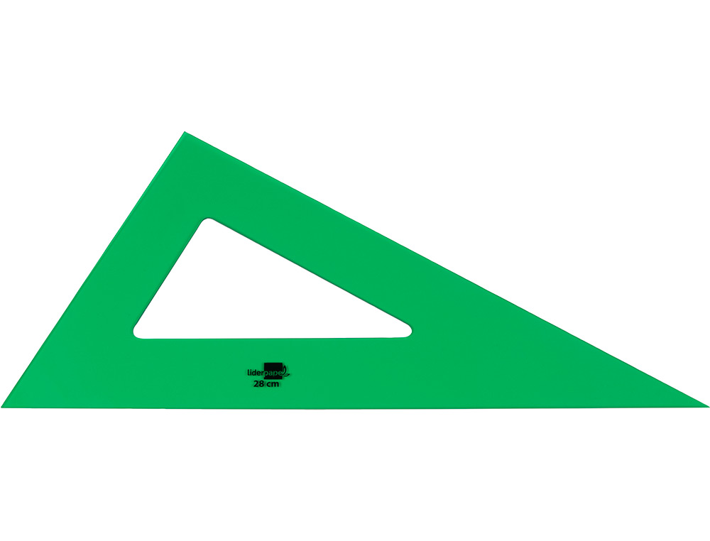 ESQUADRO LIDERPAPEL 28 CM PLASTICO VERDE