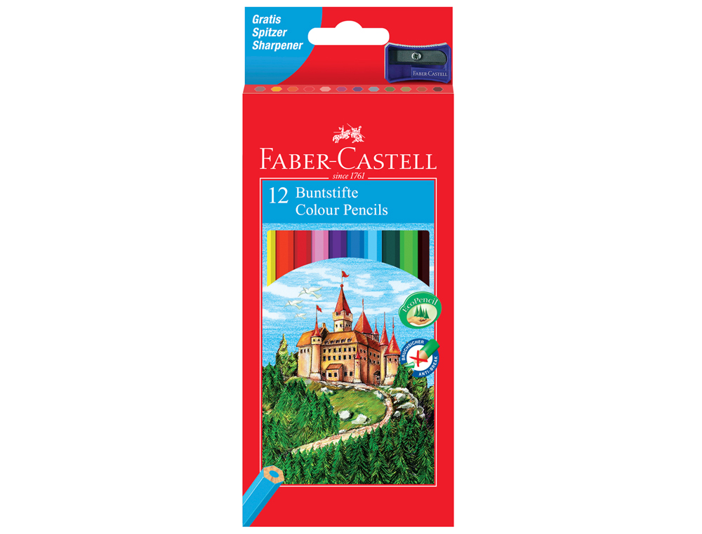 LAPIS DE COR FABER-CASTELL C/ 12 CORES HEXAGONAL MADEIRA REFLORESTADA