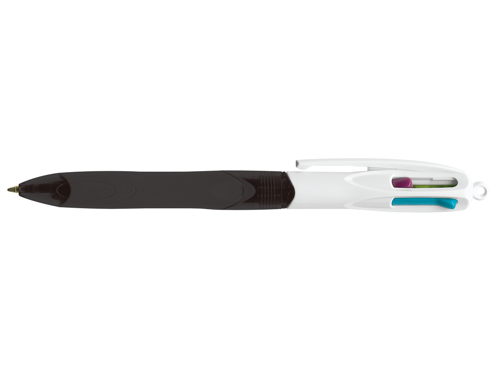 ESFEROGRAFICA BIC QUATRO CORES COM GRIP CORE PRETO PONTA 1,3 MM