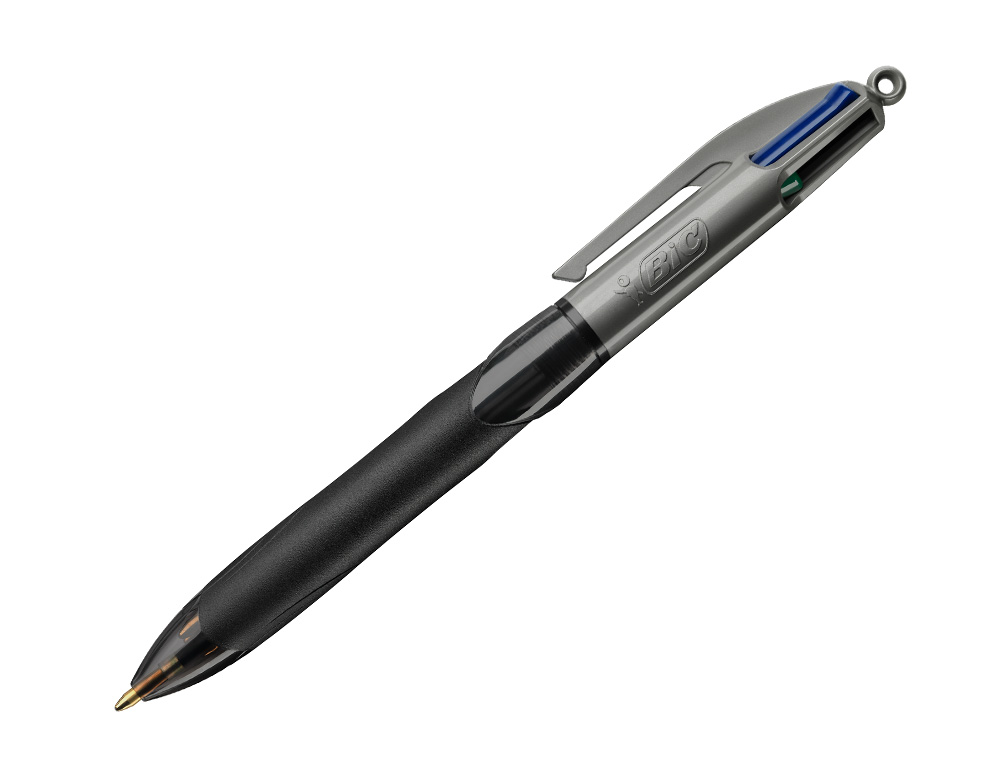 ESFEROGRAFICA BIC QUATRO CORES COM GRIP CORE PRETO PONTA 1,3 MM