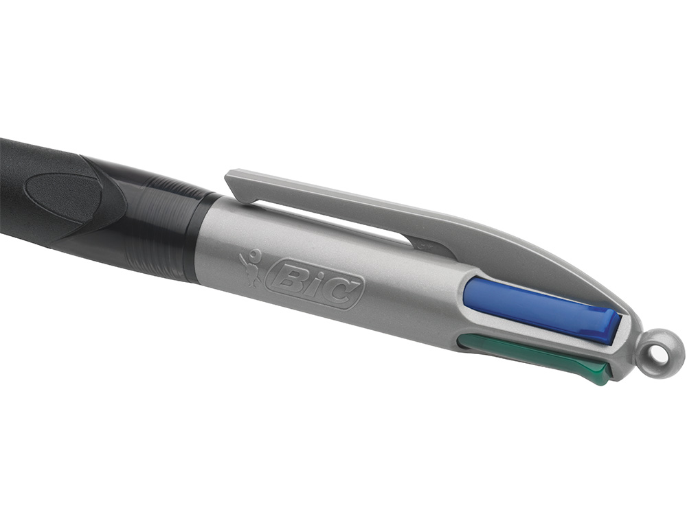 ESFEROGRAFICA BIC QUATRO CORES COM GRIP CORE PRETO PONTA 1,3 MM
