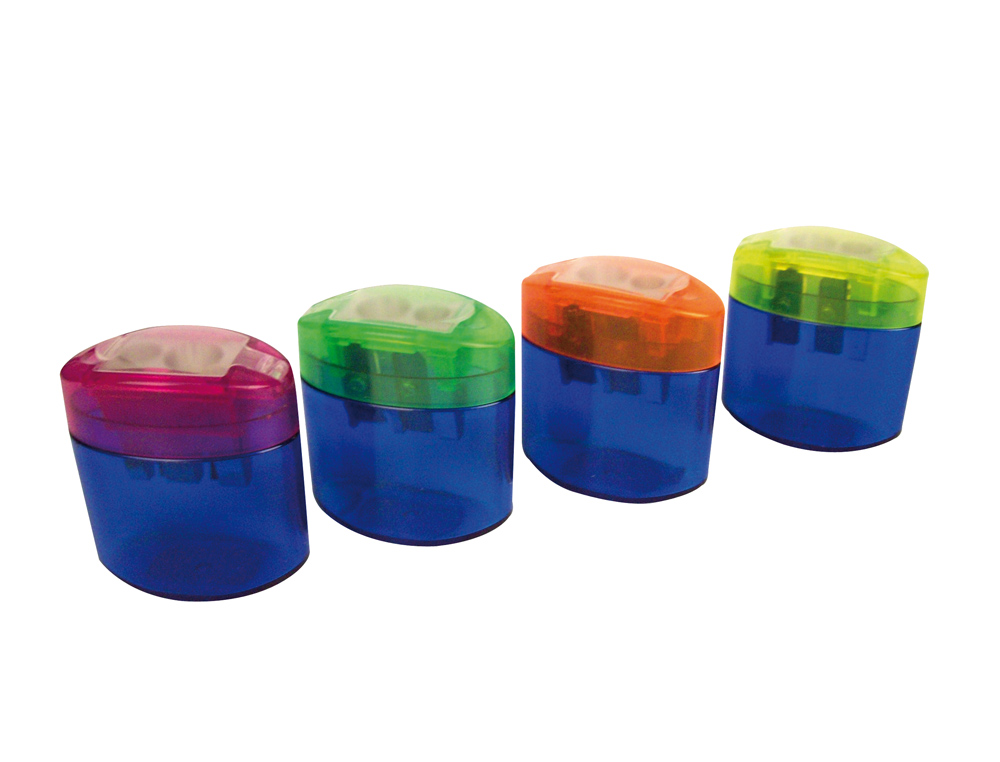 APARA LAPIS M+R NEO LIGHT 2 USOS COM DEPOSITO CORES SORTIDAS