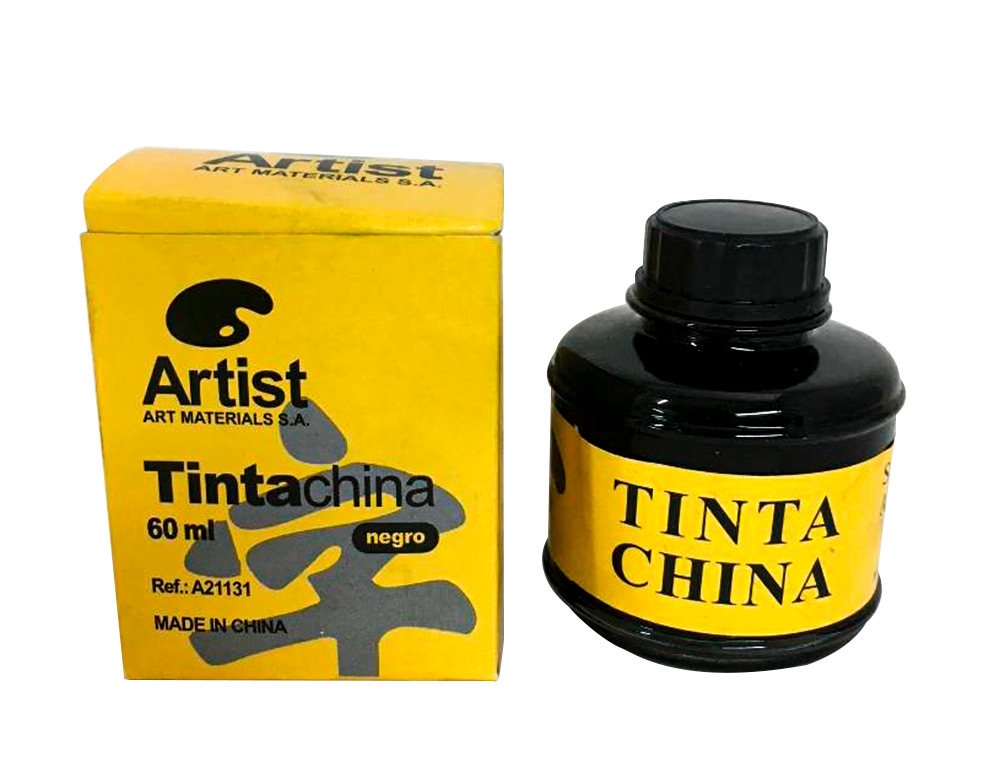 TINTA DA CHINA ARTIST PRETA FRASCO DE 60 ML