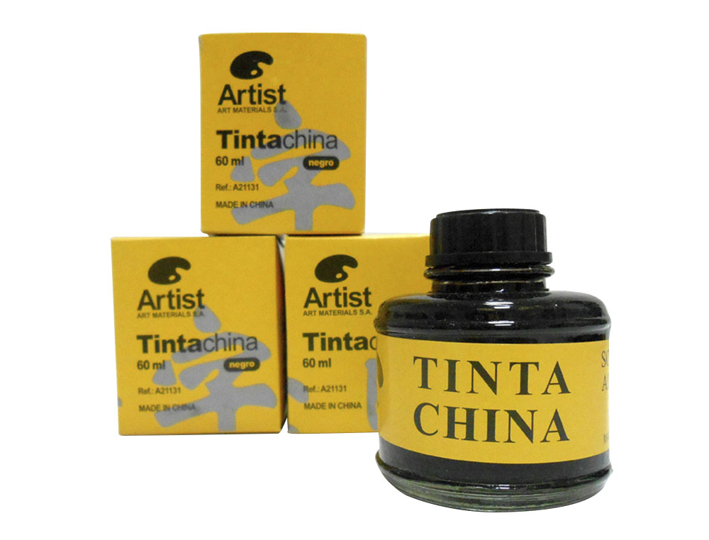 TINTA DA CHINA ARTIST PRETA FRASCO DE 60 ML
