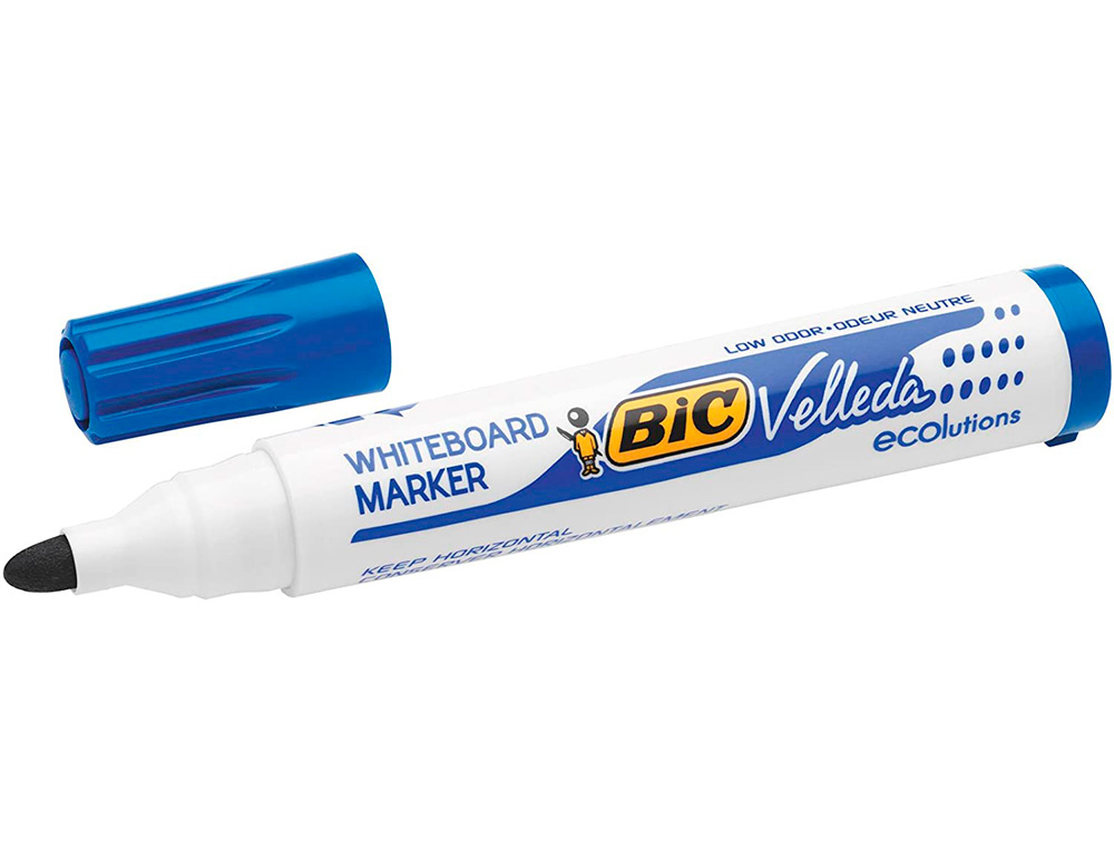 MARCADOR BIC VELLEDA PARA QUADRO BRANCO COR AZUL PONTA REDONDA 1,3 MM