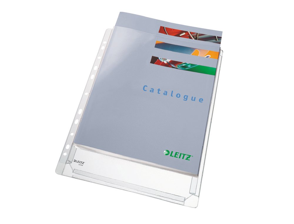 BOLSA CATALOGO/MICA ESSELTE DIN A4 PVC 170 MICRONS COM FOLE CAPACIDADE 200 FOLHAS PACK DE 5 UNIDADES