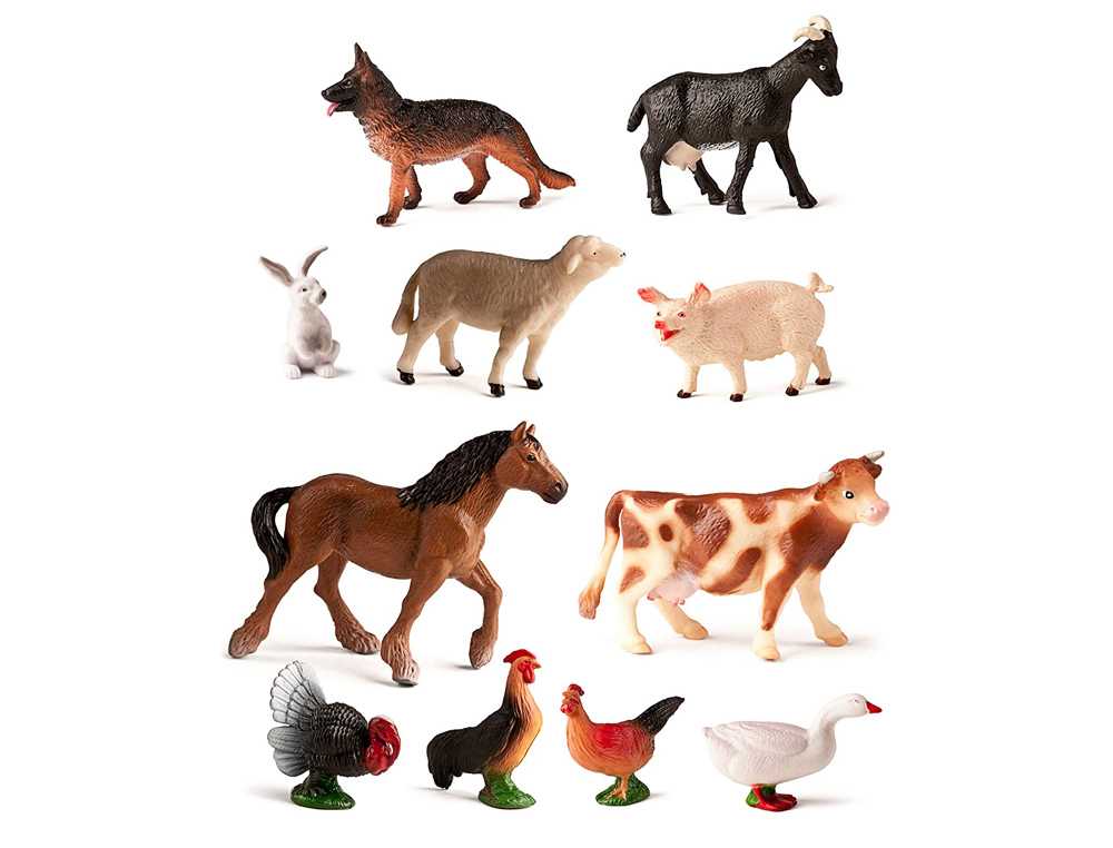 JOGO MINILAND ANIMAIS DA QUINTA 11 FIGURAS