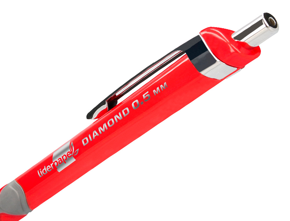 LAPISEIRA LIDERPAPEL DIAMOND 0.5 MM COM BORRACHA E PEGA SOFT CORES SORTIDAS