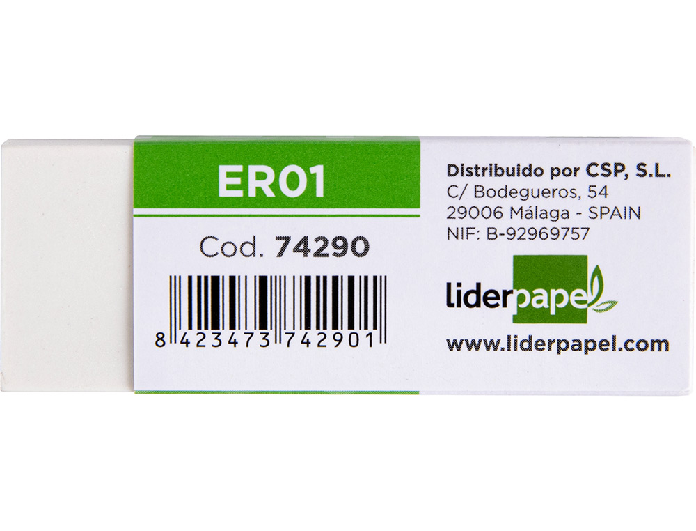 BORRACHA LIDERPAPEL BRANCA UNIDADE