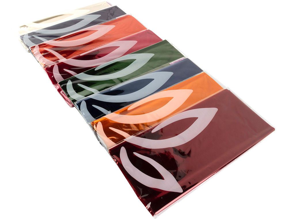 PAPEL CELOFANE LIDERPAPEL 50X70 CM 22GR BOLSA DE 10 FOLHAS CORES SORTIDAS