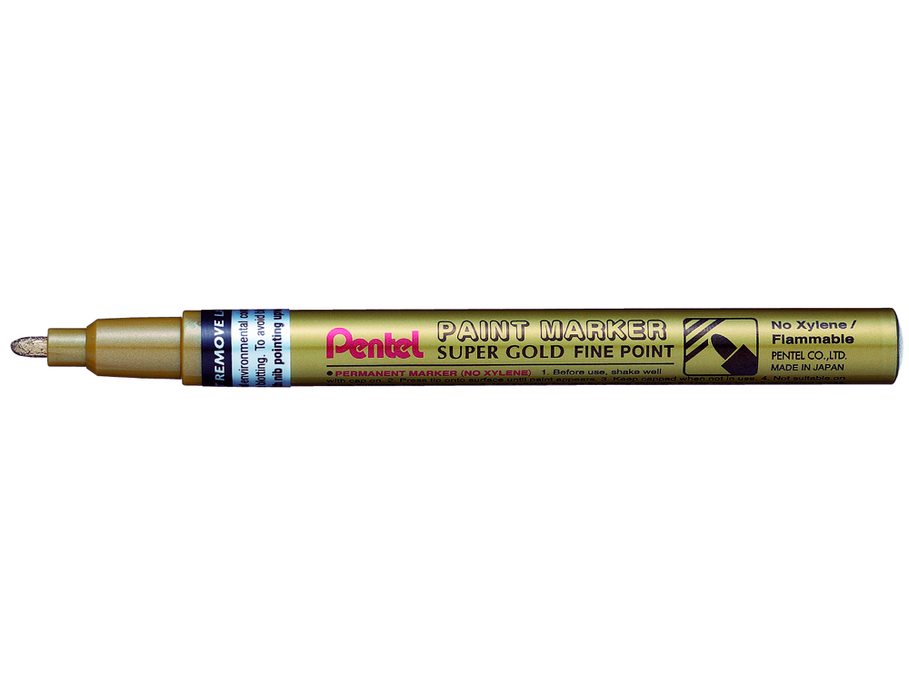 MARCADOR PENTEL PERMANENTE MSP10-X DOURADO PARA PINTURAS DECORATIVAS. PONTA FINA