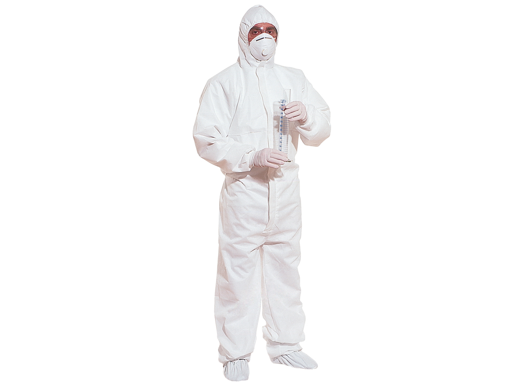 CASACO COM CAPUCHO DELTAPLUS DE UM USO EM TECIDO DELTATEK 6000 COR BRANCO FORMATO XL