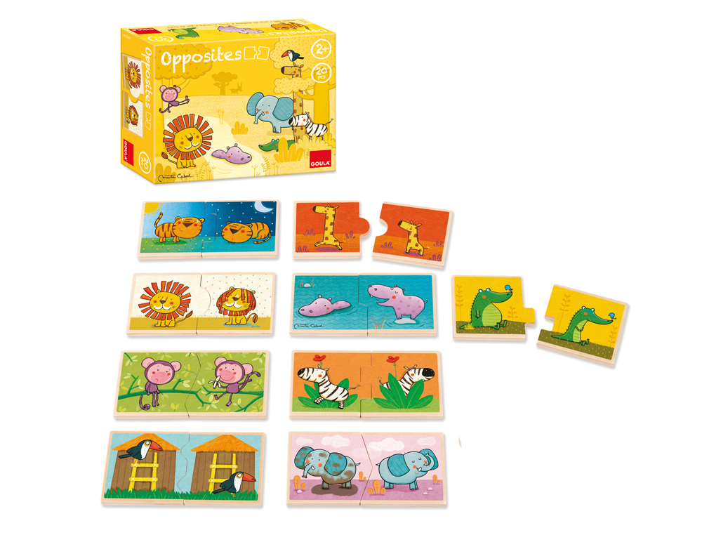 PUZZLE GOULA MADEIRA 20 PECAS CONTRARIOS LEO O REI DA SELVA