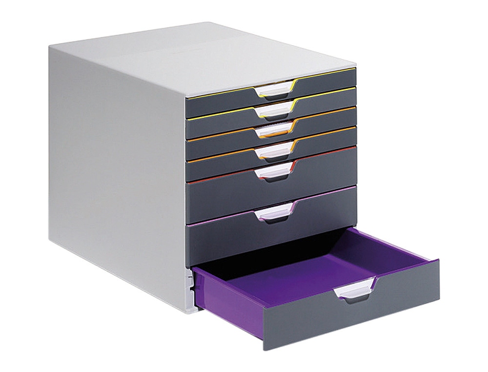 BLOCO CLASSIFICADOR DE SECRETARIA DURABLE VARICOR EMPILHAVEIS 7 GAVETAS PLASTICO 292X280X356 MM