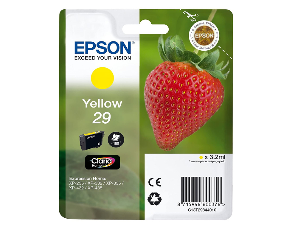 TINTEIRO EPSON HOME 29 XL T2992 XP435/330/335/332/430/235/432 CIAN 450 PAG