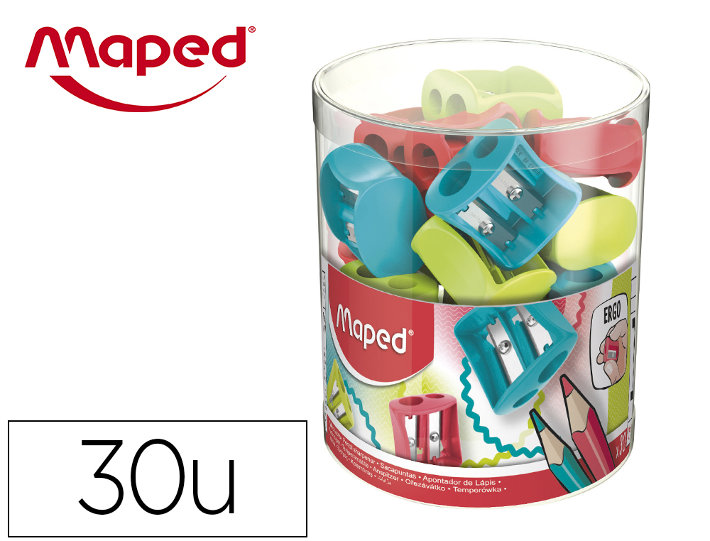 APARA LAPIS PLASTICO MAPED VIVO 2 USOS CORES SORTIDAS