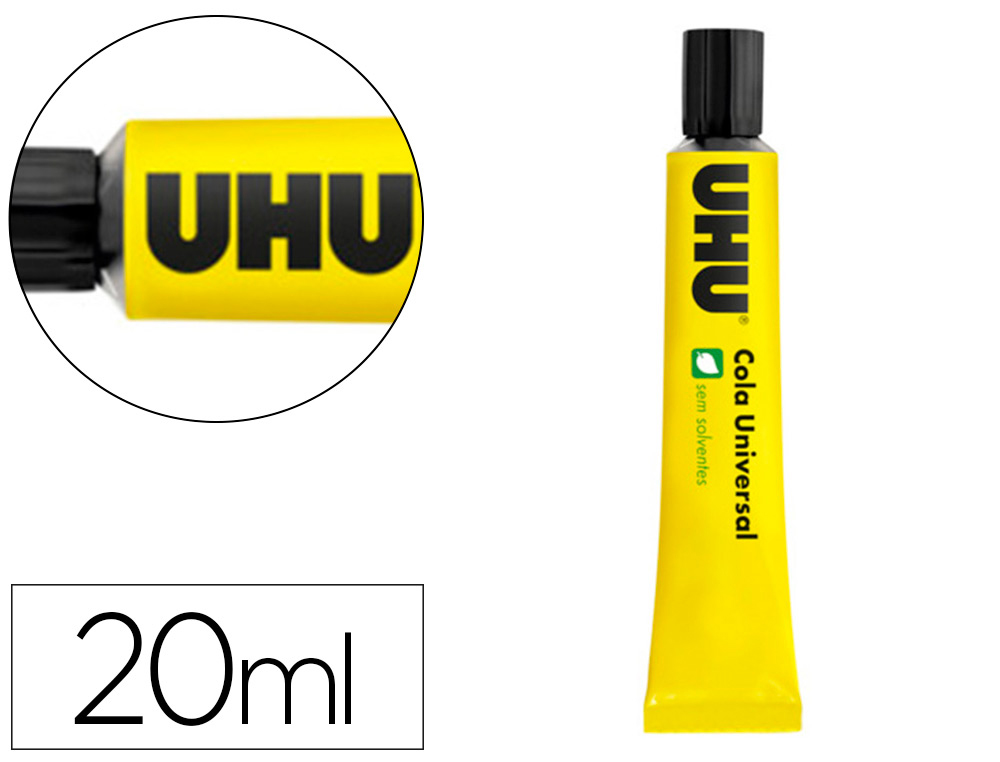 COLA UHU UNIVERSAL SEM SOLVENTES 20 ML